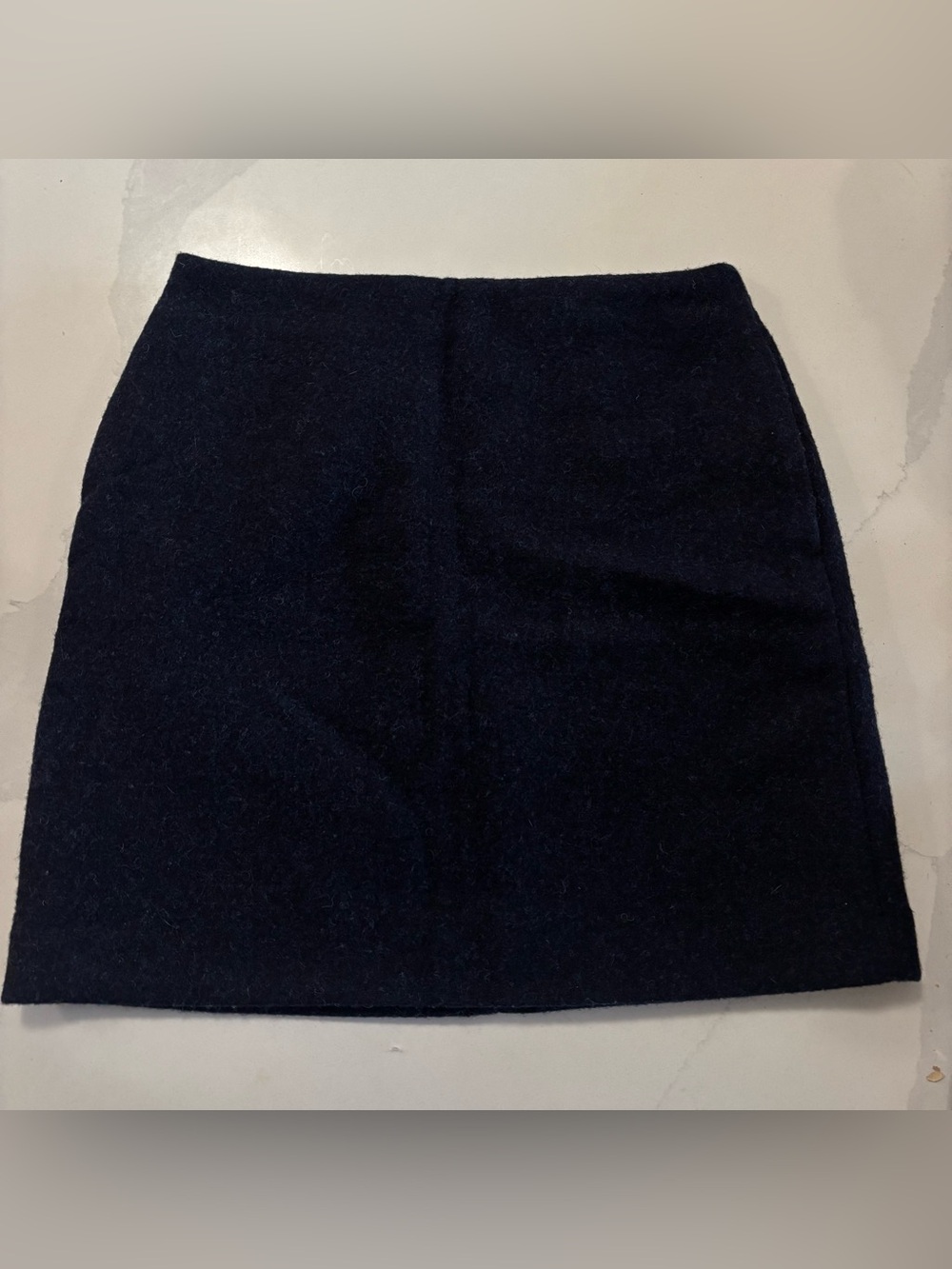 Uniqlo Navy Wool A-Line Mini Skirt
